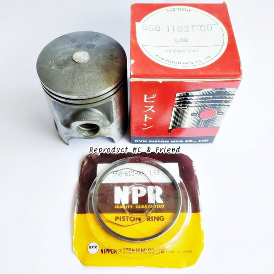 Yamaha DT100 (1976-1980) MX100 (1979-1983) Piston & Ring OS 1.50 (Dia=53.50mm.)