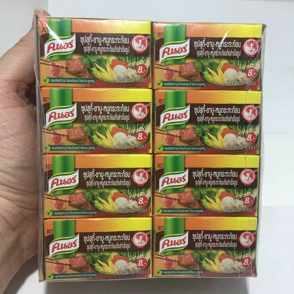 24x Knorr Soup Instant Bouillon Cubes Seasoning Easy Cooking Thai Street Food
