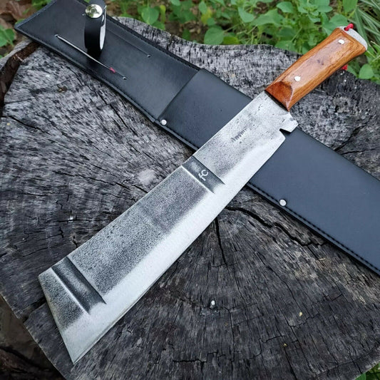 Knife Machete Thai Authentic Knife Blade Handmade Blade Wood Handle Hiking Style