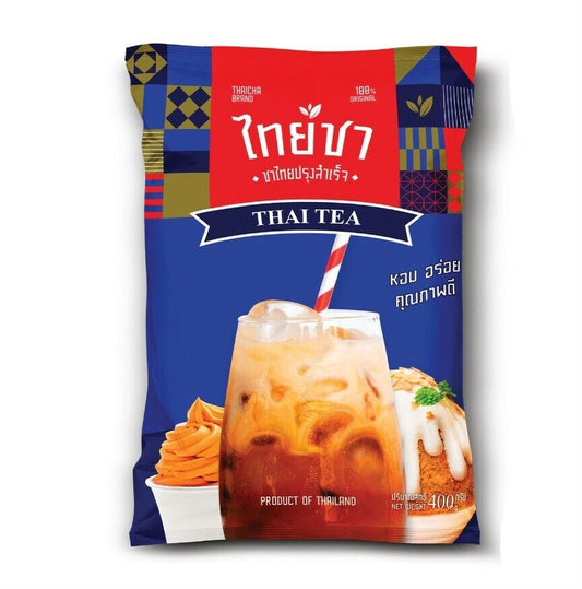 THAICHA Instant Traditional Thai Tea Pwder for Brewing Hot & Iced Drink 400 g