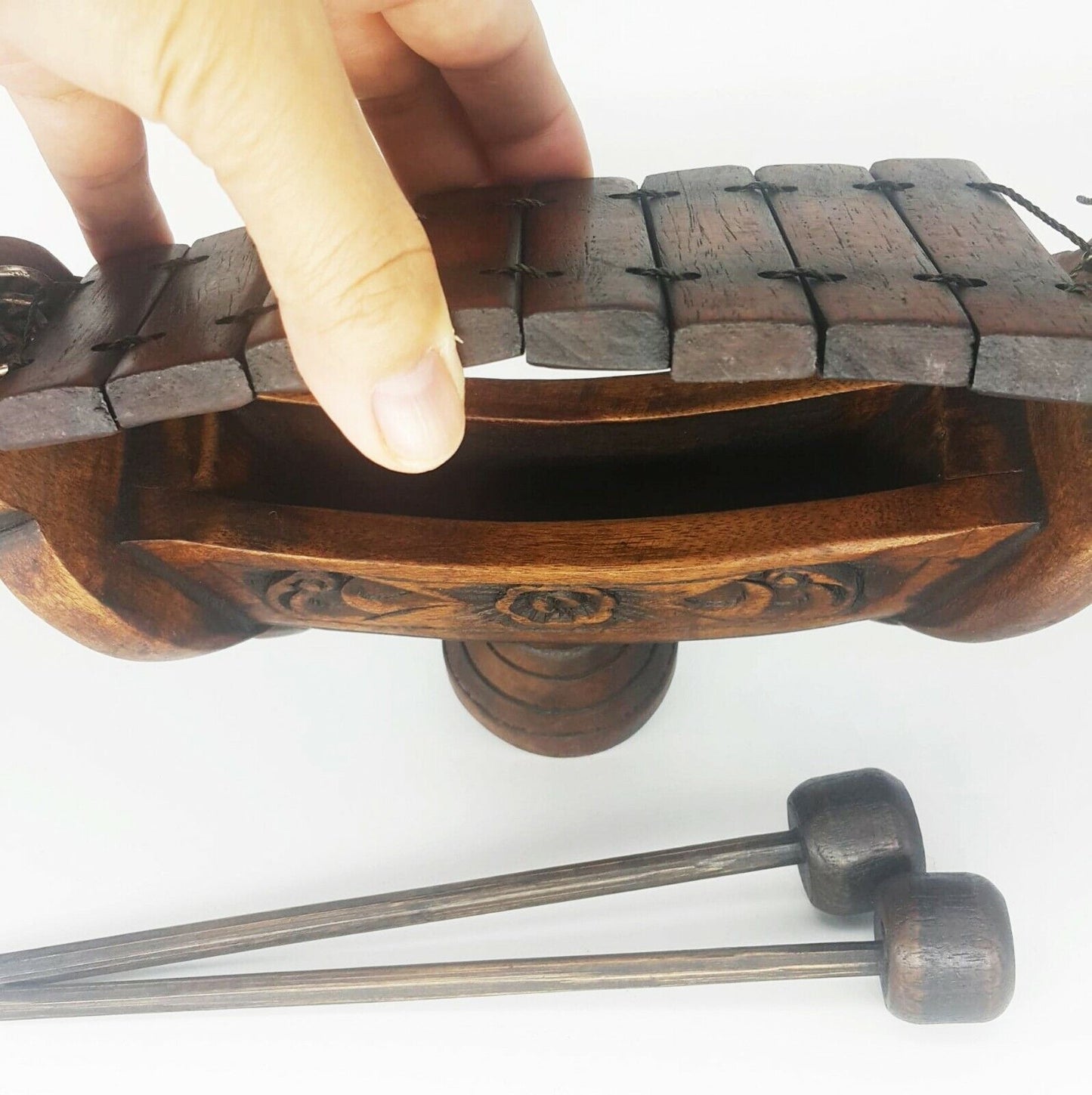 Xylophone Thai Wooden Ranad Brown Teak Wood Music Instrument Home Decor Handmade