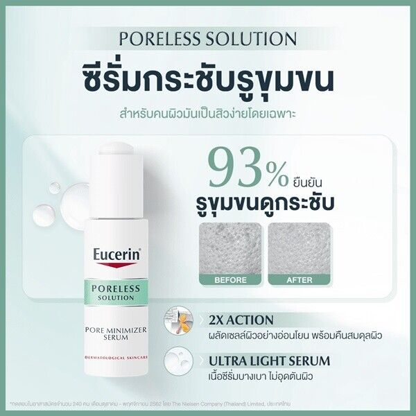 Eucerin Poreless Solution Pore Minimizer Serum Tightening Smooth Skin Care 30 ml