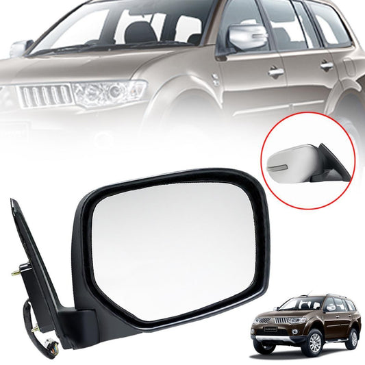 Side View Mirror RH For Mitsubishi Montero Sport 2009-14 7 Electric Wires Black
