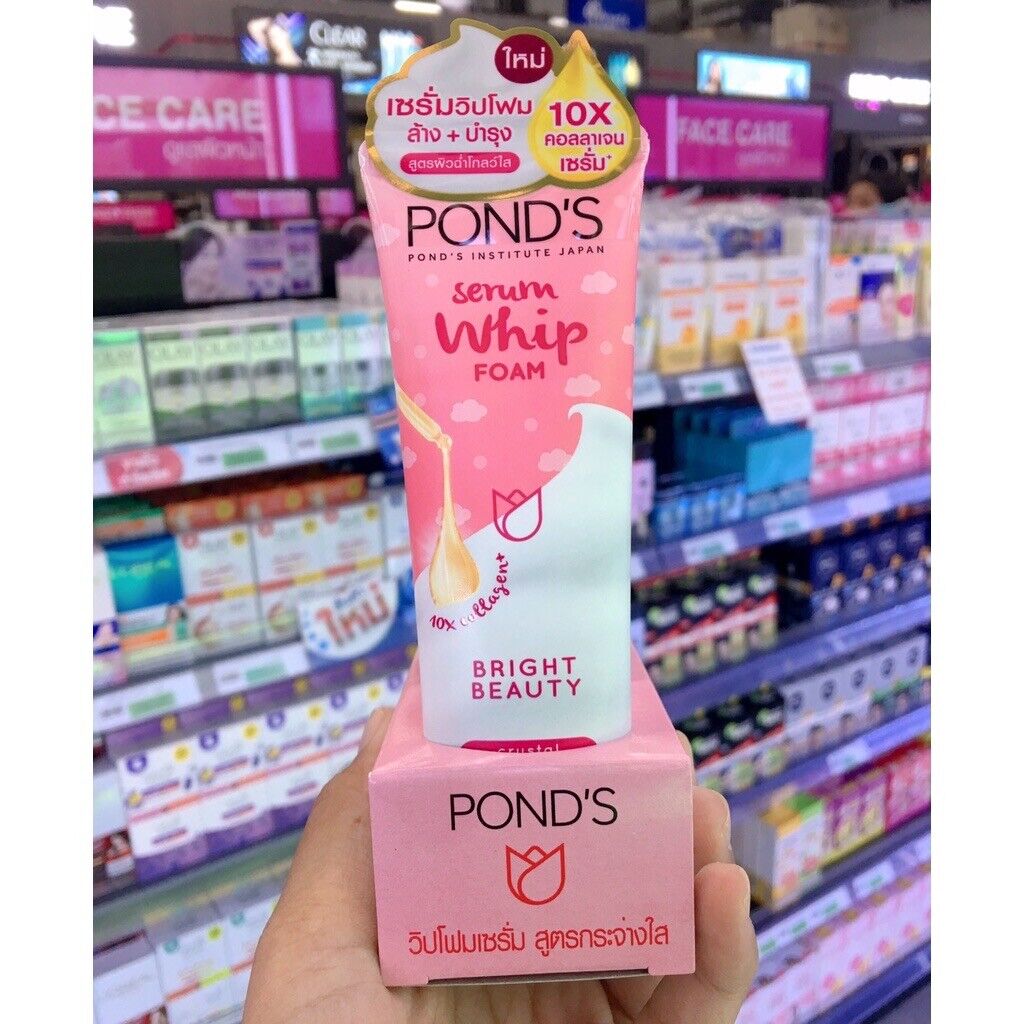 100g POND'S Serum Whip Foam Bright Beauty 10x Glow Skin Collagen Institute Japan