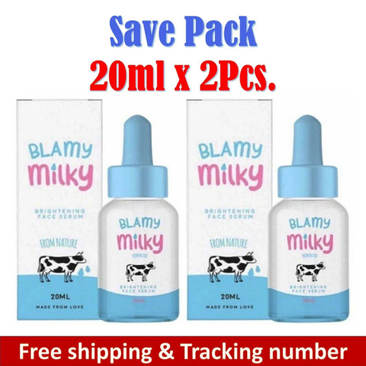 2Pcs Blamy Milky Serum Milk Extract Tighten Pores Skin Vitamin B 3 Rejuvenation