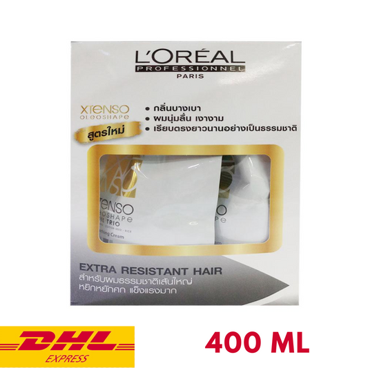 L'Oreal X Tenso Permanent Hair Straightener Kit Exra Resistant Hair Black 400 ml