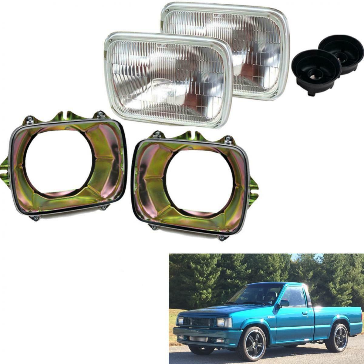 H4 Head Lamp Light Housing Bucket Plate Fits Mazda B2200 B2600 1985-1998 Pickup