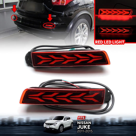 Rear Reflector Bumper Lamp Tail Brake Light Red LED Fit Nissan Juke 2011-2015