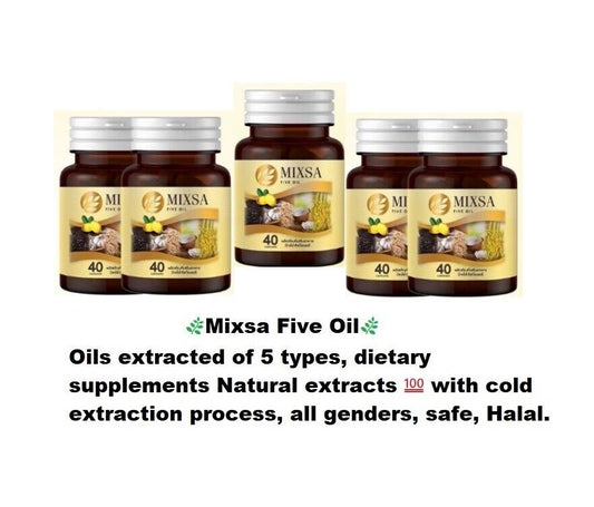 Mixsa Five Oils 5 Natural Stimulate Metabolism Brain Bones Sleep Balance Mixa