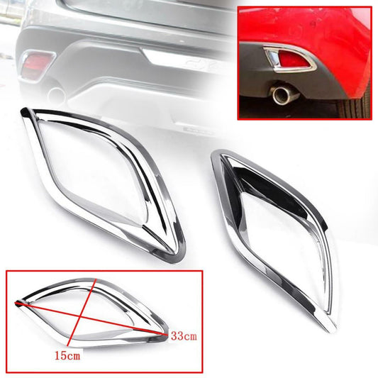 Cover Rear Reflector Fog Lamp Light Chrome Trim Fit Mazda CX-5 CX5 2013-2016