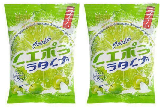 2 x Heartbeat SOUR Lemon Lime Salt Candy High Vitamin C Powder Filling 40g