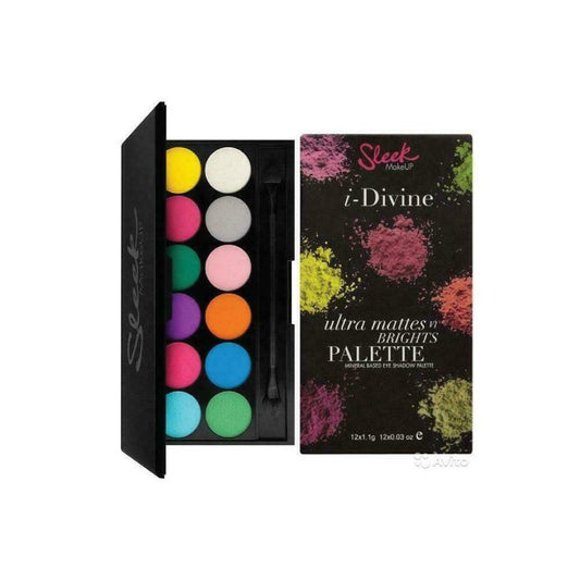 Sleek i-Divine Mineral Based Eyeshaedow Palette #730 Ultra Mattes V1 Bright