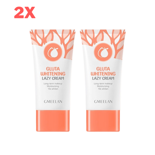 2x GMEELAN Gluta Whitening Lazy Cream Bright Skin Long Make Up Moisturizing 30 g