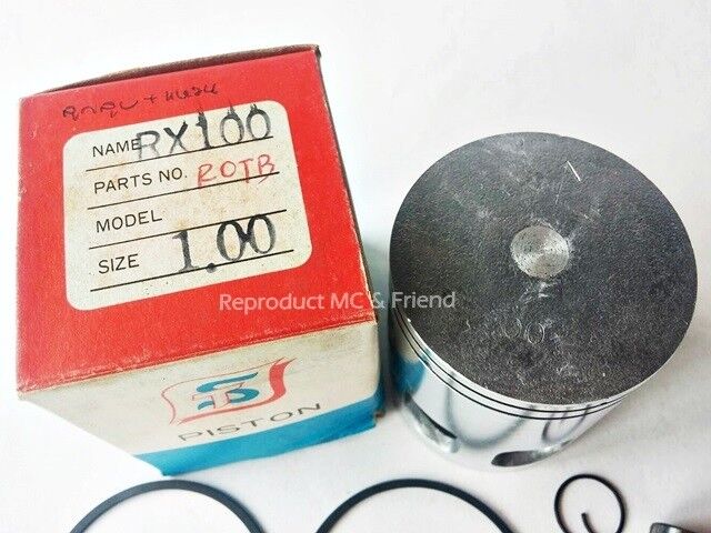 Yamaha RX100 Piston+Ring+Pin+Clips Set Size Oversize 1.00 (Diameter = 53.00mm.)