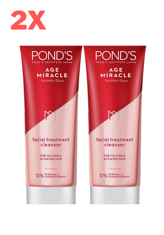 2x POND'S Age Miracle Facial Foam Treatment Cleanser Anti-aging Wrinkles 100g