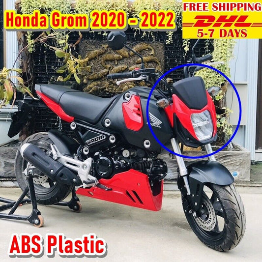 WINDSHIELD WINDSCREEN HEADLIGHT TRIM COVER FIT HONDA GROM 2020 - 22 ABS Plastic
