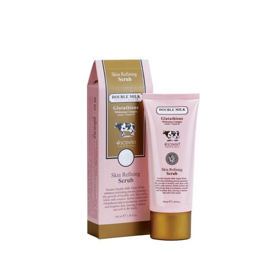 Scentio Double Milk Triple White Scrub Skin Refining Scrub Beauty Buffet 100 ml