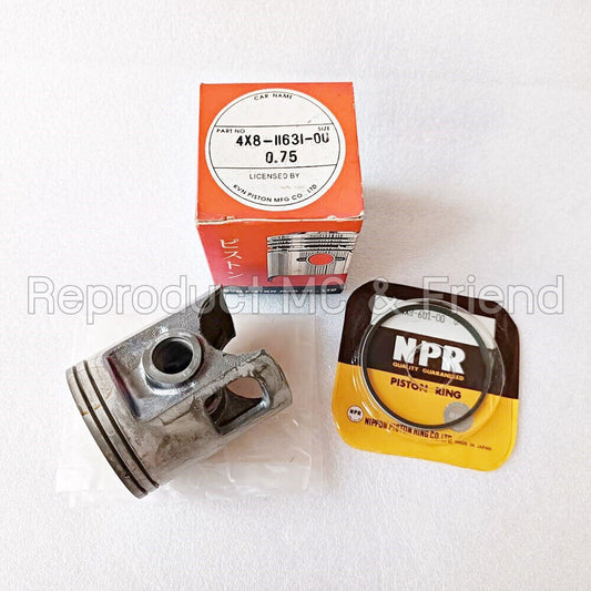 Piston Kit (Piston+Ring Set) 0.75 OS (Dia = 54.75mm.) For Yamaha RX115 RX-S RXS