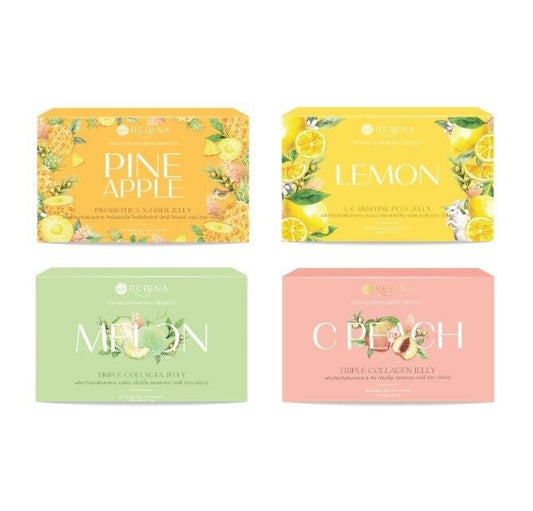 4xRebina Jelly delicious, beautiful skin, flat belly Block Burn Build Shape Slim