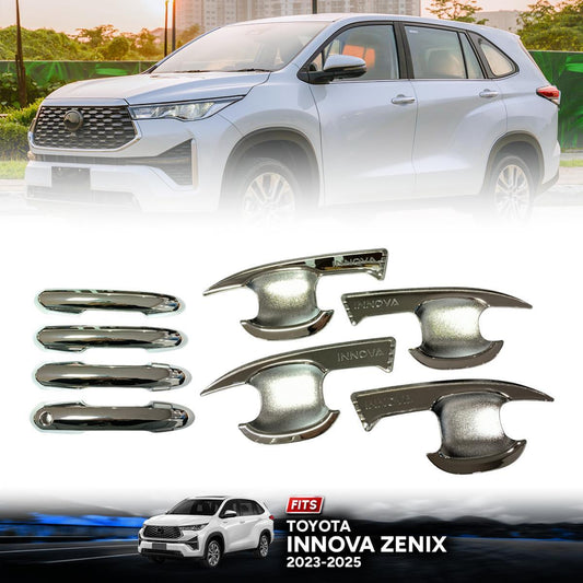 Set Exterior Door Handle Bowl Cover Chrome For Toyota Innova AG10 MPV 2023-2025
