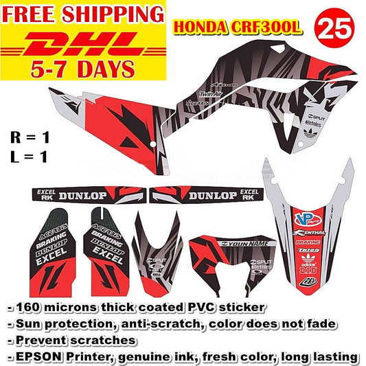 Stickers Graphics Kits For Honda CRF 300 L Motocross Whole Bike Decals Decal 25