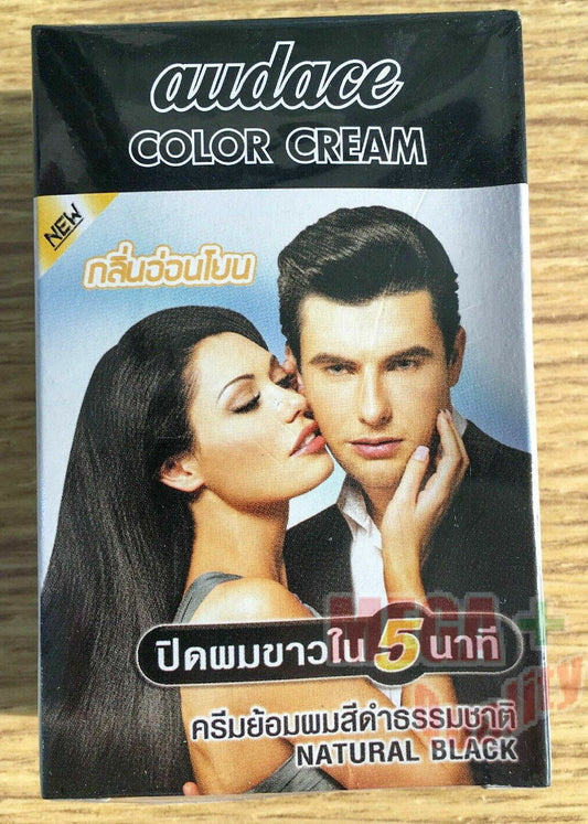 AUDACE Color Cream NATURAL BLACK Hair Color Shiny Soft and Smooth 13g