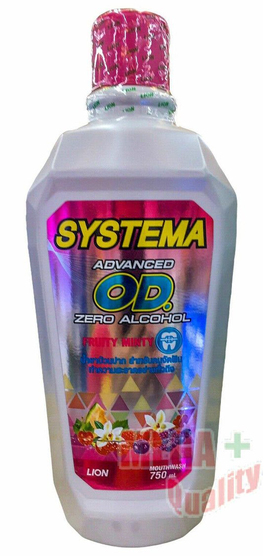 750ml Systema Advance OD. Fruity minty Antiseptic Mouthwash no alcohol Ortho