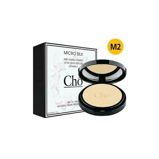 Cho Micro Silk Anti-Aging Natural Finish Pressed Powder #M2 Warm Sand SPF15 PA++