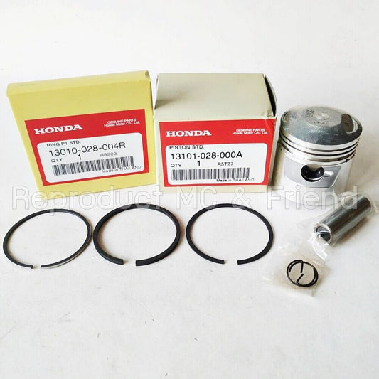 Piston + Rings + Pin Set STD Dia: 50.00mm For Honda S90 SL90 ST90 CL90 CM91 CT90
