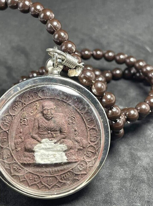 Phra LP Tuad Holy Rosary Necklace by Luang Ta Ma Mueang Na Temple Thai Amulet