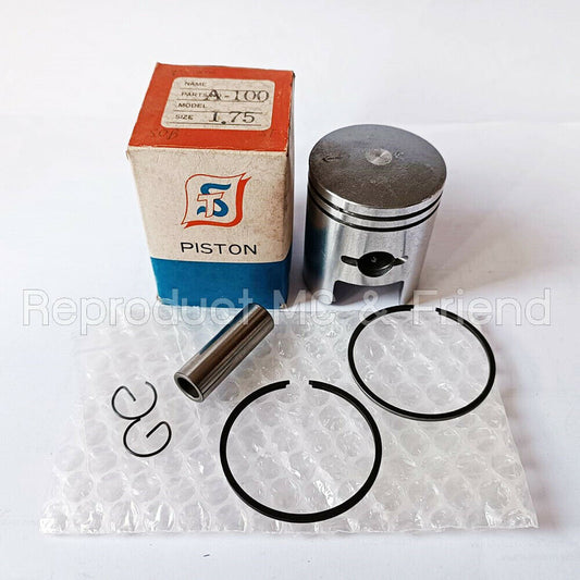Piston + Ring + Pin Set OS 1.75 (Diameter 51.75mm) Fits Suzuki A100 AS100 AC100
