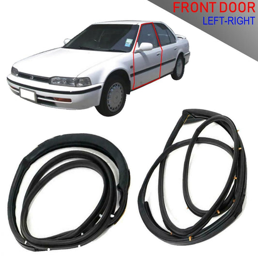 Door Rubber Seal Weatherstrip Pair Fits Honda Accord 1990 1991 92 93 Sedan