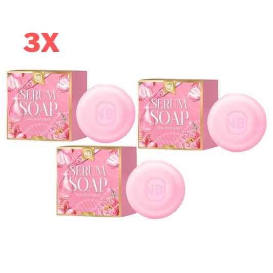 3x NB Serum Soap Bar Skin Brightening for Face Body Reduce Dark Spots Acne 60g