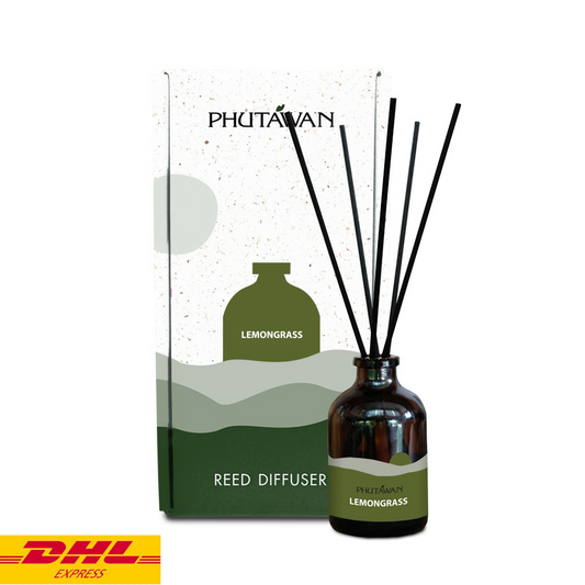 Phutawan Reed Diffuser Lemongrass Scent Home Fragrance Aroma Spa Relax 100 ml
