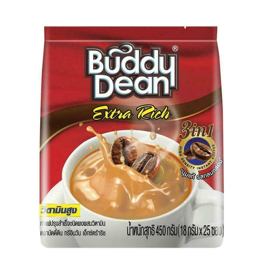 Buddy Dean Extra Rich Instant Drink Coffee Mix Powder 3 in1 Aroma 25 sticks