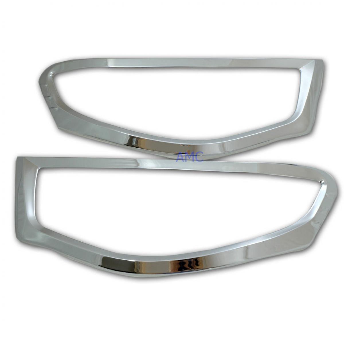 05-11 Fit Mitsubishi L200 Pickup Triton Head Lamp Light Chrome Cover Cap Trim