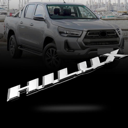 Logo Sticker Decal "HILUX" Emblem Chrome For Toyota Hilux Universal Pickup Ute
