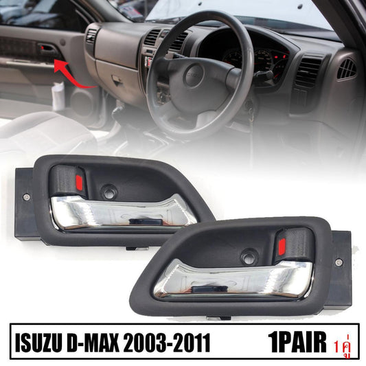 2x Interior Inner Door Handle Chrome Pair FIT Isuzu D-MAX 2003-2011 Pickup