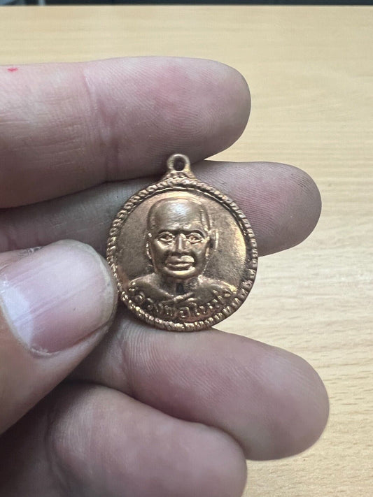 Ornament Suphan Buri Wat Amphawan Amulet Coin Talisman Luang Por Nong Monk Lucky
