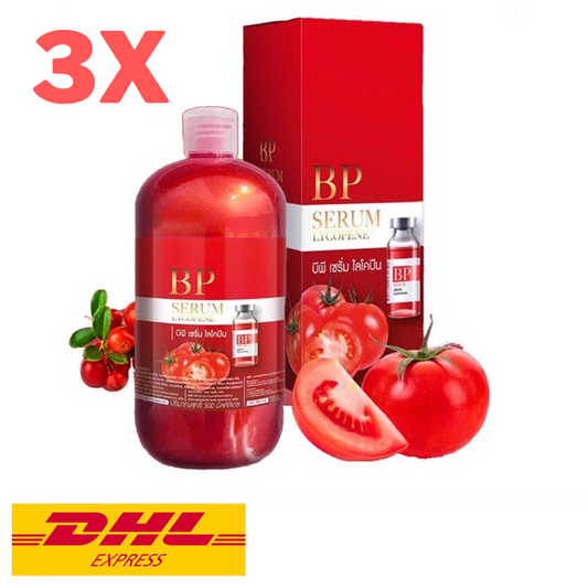 3x BP SERUM LYCOPENE Whitening Body Moisturizing Bright Radiant Tomato 500 ml
