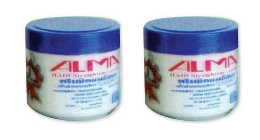 2 x Alma Hair Straightener Cream 300 g Soft and shiny hair For beauticians