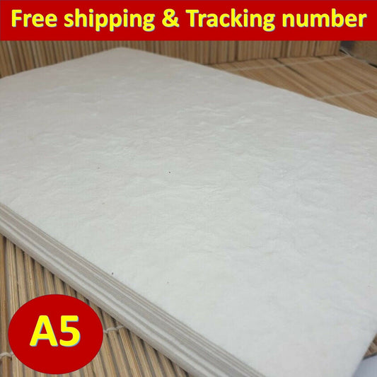 A5 Mulberry Paper Sheets Handmade For Craft Cards Natural White Invitation Craft