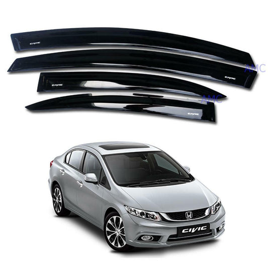 Rain Sun Visor Windshield Protect Black For Honda Civic FB Sedan 2012-2015