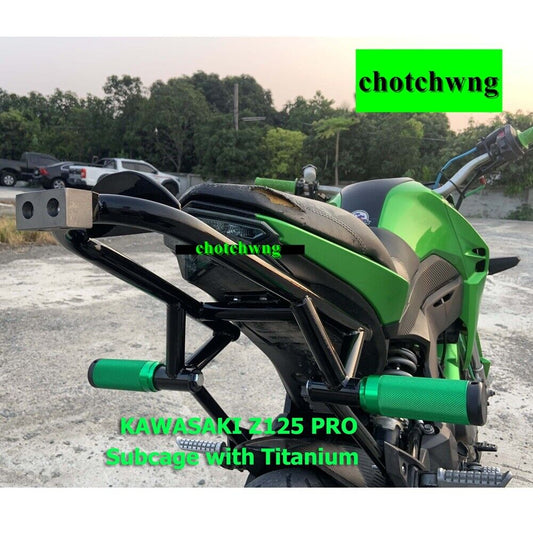 Kawasaki Z125 Pro Sucbage With Titanium Motorcycle Motor Stunt Part Rear Black