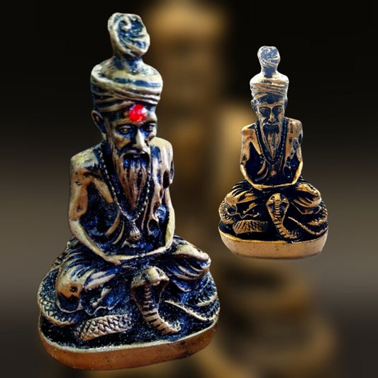 Thai Amulet Statue Phra Hermit Lersi Ta Fai Talisman Wealth Magic Powerful Holy