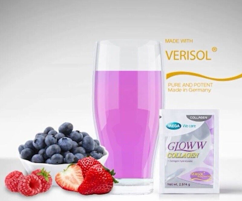 Mega We Care Glow Collagen Supplements Anti-Aging Skin Radiant Strong 30 Sachets