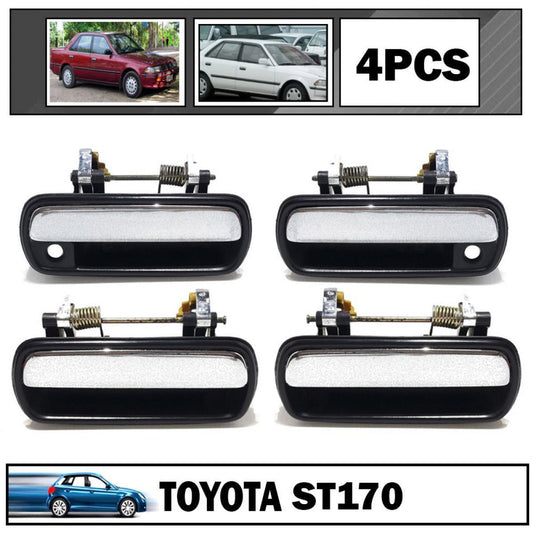 Outer Door Handle Black Chrome For Toyota Corona ST170 AT171 AT181 ST172 Sedan