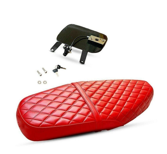 RED LONG BED DUAL DOUBLE DRIVER PASSENGER SEAT FOR HONDA SUPER CUB C125 18-2022