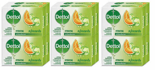 65g x 12 Dettoll Antibacterial Hydrating Bar Soap Honeydew Melon Cucumber