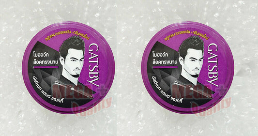 2 x GATSBY HAIR STYLING WAX ULTIMATE AND SHAGGY GEL JAPAN 25 g.